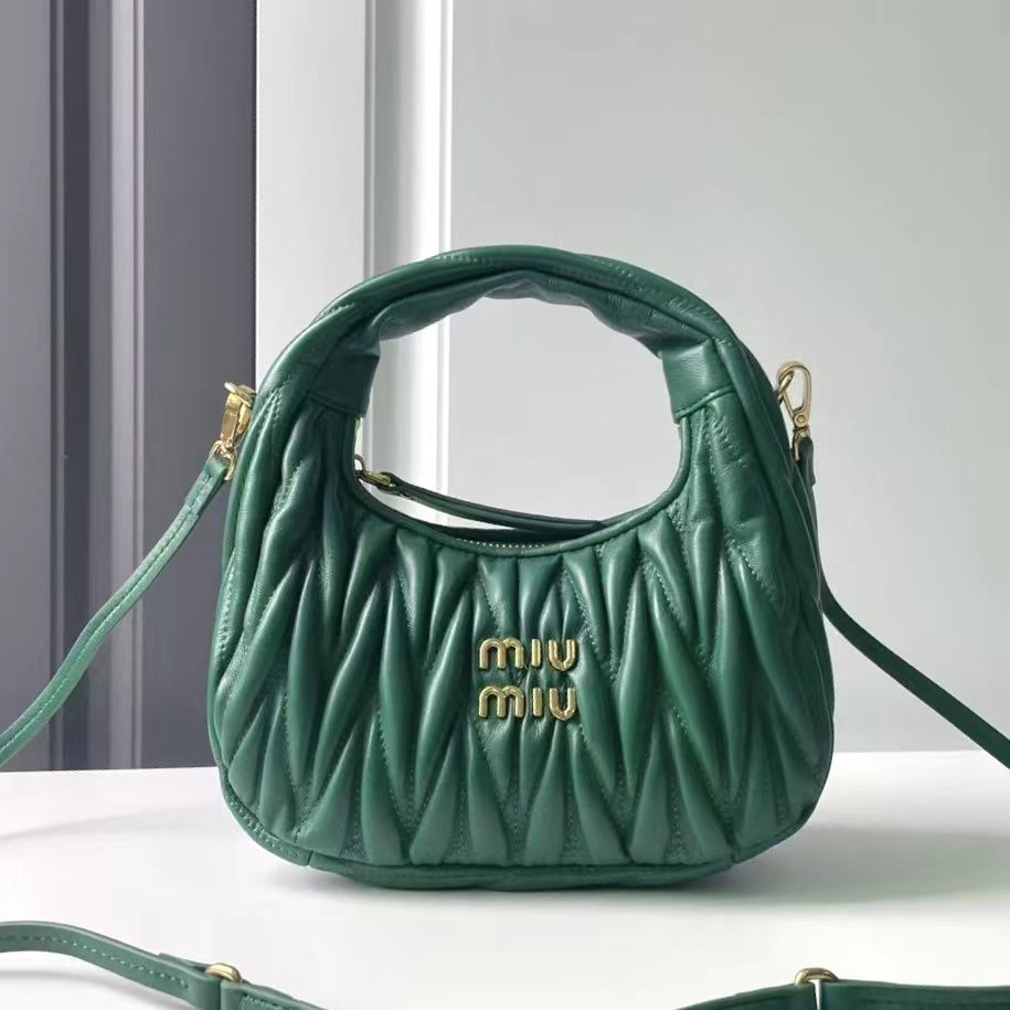 Miu Miu Wander matelass? nappa leather hobo mini-bag image 1