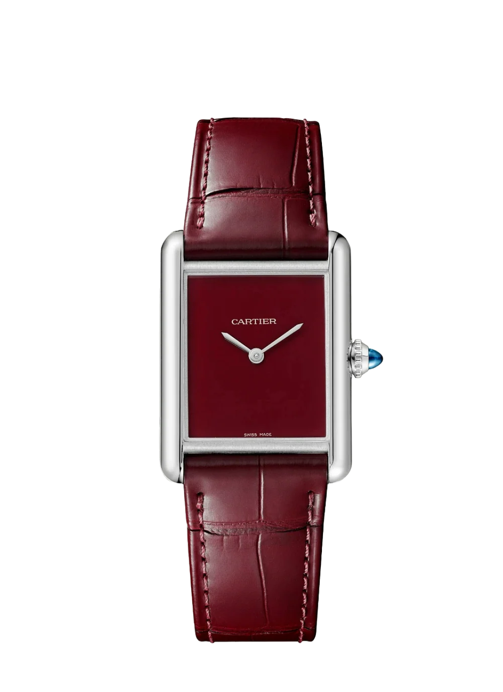 Cartier Tank Must Large Model Burgundy image 1